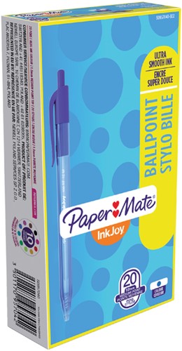 Balpen Paper Mate Inkjoy 100RT M blauw-2
