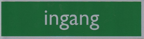 Deurplaatje zelfklevend 44x165mm - ingang