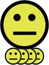 Magneet TNP smiley 50mm emotie neutraal geel pk/5