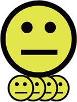 Magneet TNP smiley 75mm emotie neutraal geel pk/5