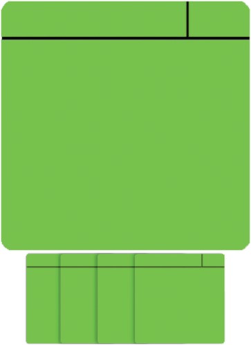 Magneet scrum 75x75mm groen pk/5