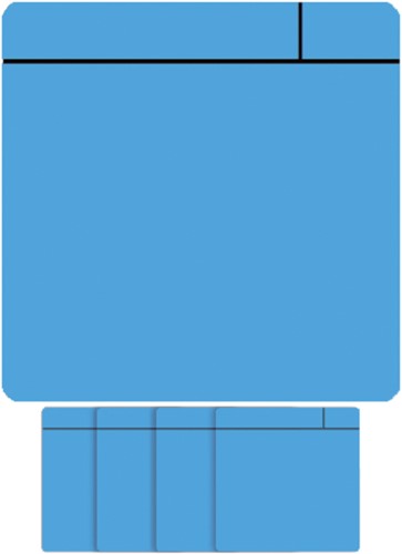 Magneet scrum 75x75mm lichtblauw pk/5