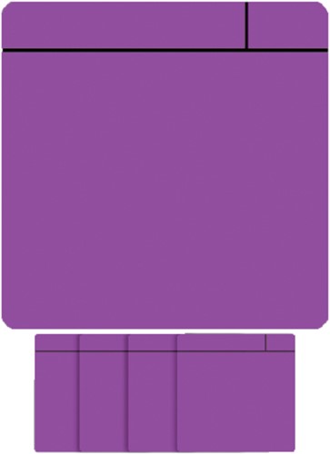 Magneet scrum 75x75mm paars pk/5