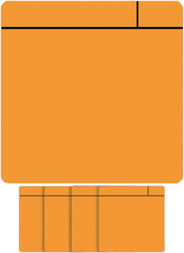 Magneet scrum 75x75mm oranje pk/5