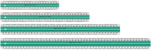 Liniaal 40cm Linex met rubberstrip-2