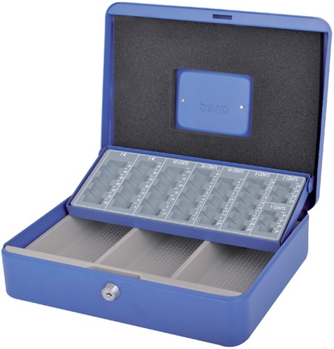 Geldkist 300x230x90mm model 212 blauw