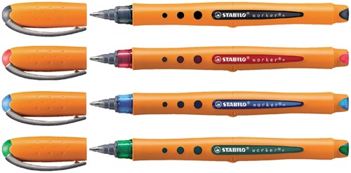 Rollerpen STABILO Worker 0.5mm rood-2