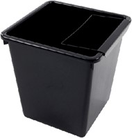 Papierbak kunststof vierkant taps 27L 36cm hoog zwart-3