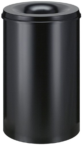 Papierbak metaal 710mm/110L vlamd. zwart