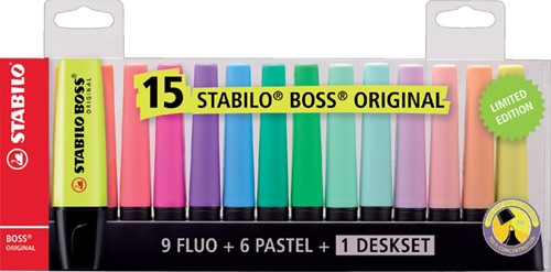 Markeerstift Stabilo Boss bureauset assorti ds/15