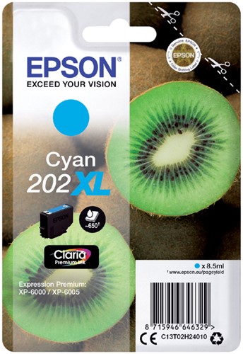 Inkcartridge Epson T02H24 202XL blauw XL