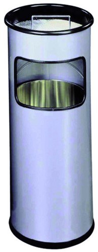 Asbak/papierbak 17L 62x26cm zilver