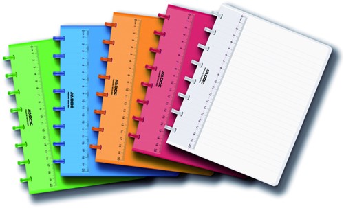 Schrift Adoc Colorlines A5 lijn144blz 90gr PP assorti