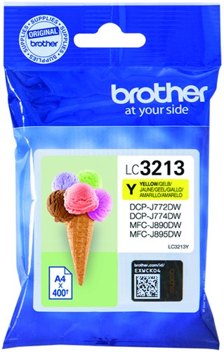 Inkcartridge Brother LC-3213 geel HC