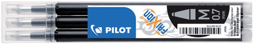 Rollerpenvulling PILOT Frixion BLS-FR7 zwart 0.35mm set/3