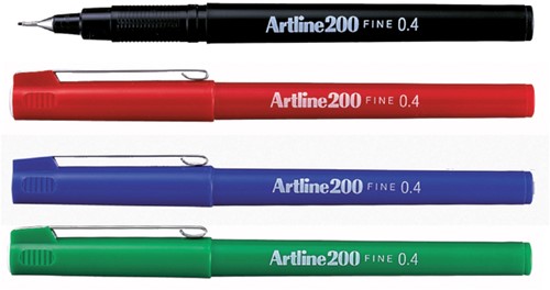 Fineliner Artline 200 rond 0.4mm blauw-2
