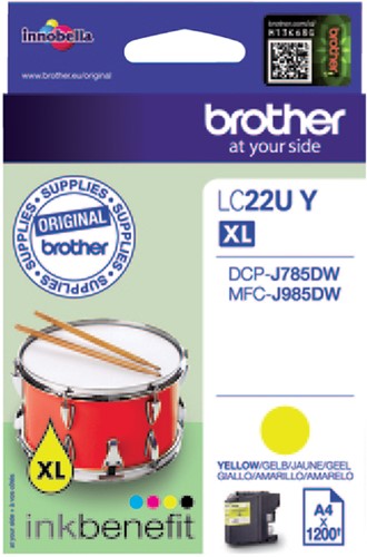 Inkcartridge Brother LC-22U geel-2