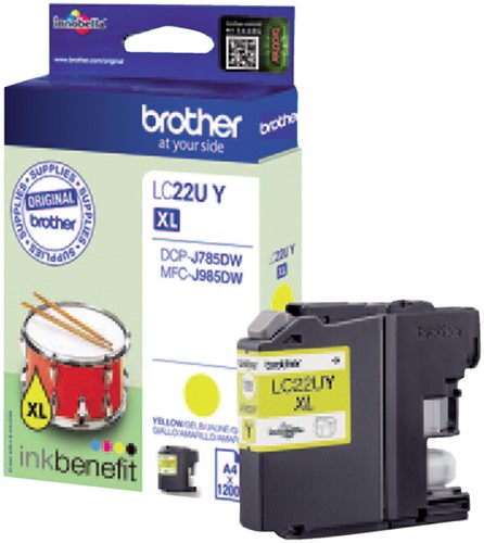 Inkcartridge Brother LC-22U geel