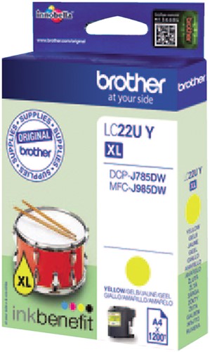 Inkcartridge Brother LC-22U geel-3