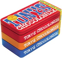 Chocolade Tony's Chocolonely reep 180gr stapelblik assorti 3st-3