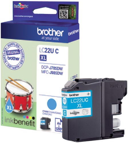 Inkcartridge Brother LC-22U blauw