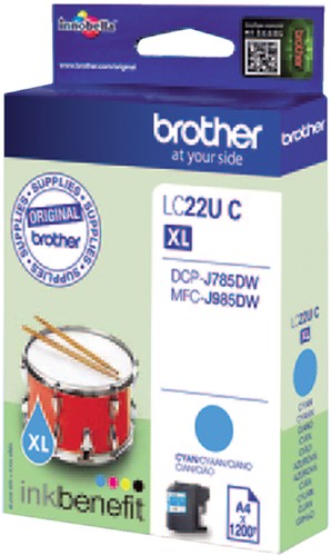 Inkcartridge Brother LC-22U blauw-3
