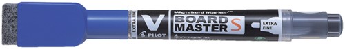 Viltstift Pilot whiteboard rond 1,3mm blauw + wisser
