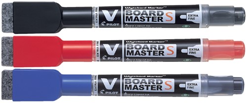 Viltstift Pilot whiteboard rond 1,3mm zwart + wisser-2