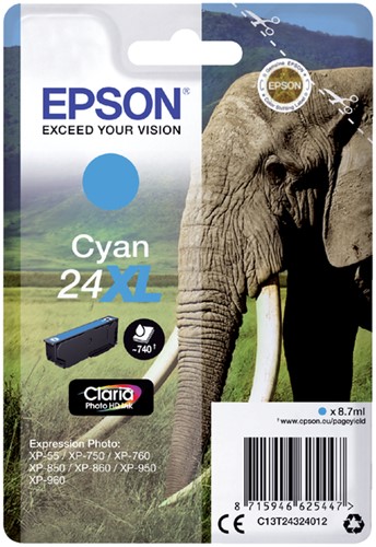 Inktcartridge Epson T2432 24XL cyaan