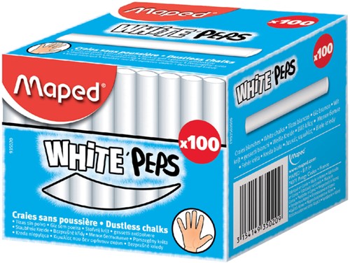 Schoolbordkrijt Maped Color'Peps wit ds/100