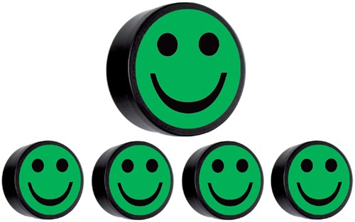 Magneet Smiley 35mm emotie blij groen pak/5