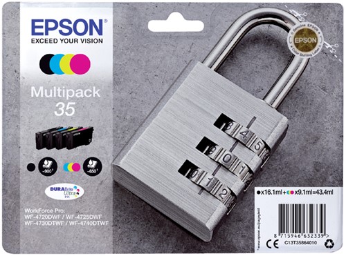 Inktcartridge Epson T3586 35 zwart + 3 kleuren