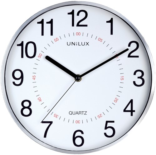Wandklok Unilux Aria Ø28,5cm zilvergrijs