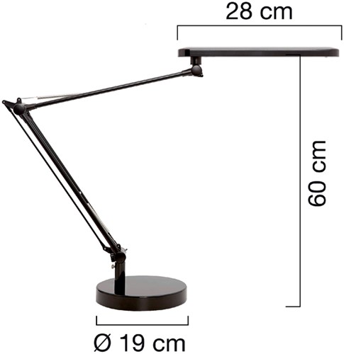 Bureaulamp Unilux Mamboled zwart-2