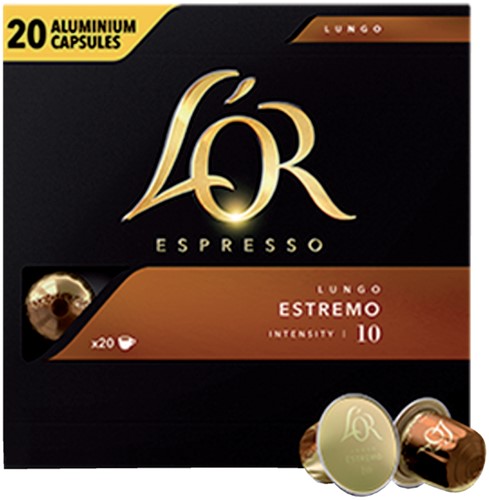 Koffiecups Douwe Egberts L'OR Espresso Lungo Estremo ds/20