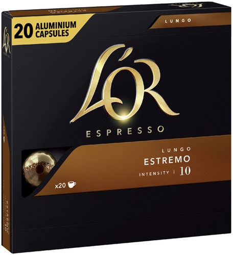 Koffiecups Douwe Egberts L'OR Espresso Lungo Estremo ds/20-3