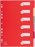 Tabblad A4 6-delig 11g Exacompta PP