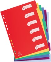 Tabblad A4 6-delig 11g Exacompta PP-2