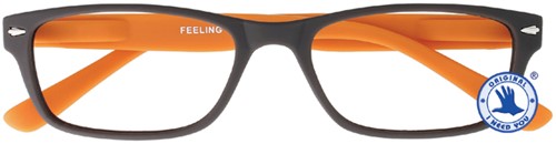 Leesbril +1.00 Feeling bruin-oranje-2