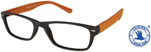 Leesbril +3.00 Feeling bruin-oranje
