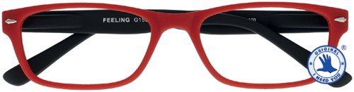 Leesbril +1.00 Feeling rood-zwart-2