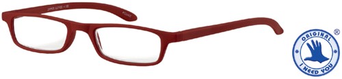 Leesbril +1.00 Zipper Rood