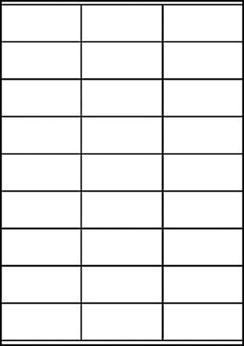 Etiket A4  70x 32mm 3479 ds/2700-2