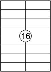 Etiket A4 105x 37mm Quantore ds/1600