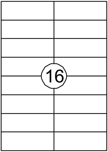 Etiket A4 105x 37mm Quantore ds/1600