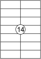 Etiket A4 105x 42,4mm Quantore ds/1400