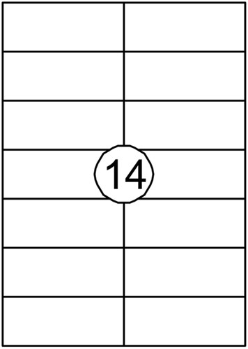 Etiket A4 105x 42mm Avery DP144-100 kopieren ds/1400-2