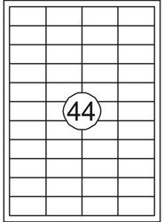 Etiket A4  48,5x 25,4mm Rillstab ds/4400