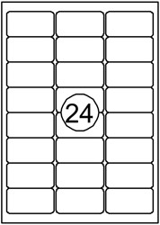Etiket A4  63,5x 33,9mm Quantore ds/2400