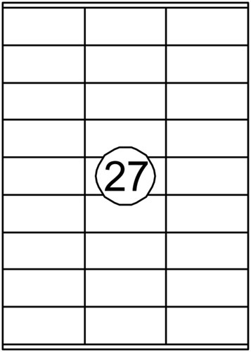 Etiket A4  70x 32mm Quantore ds/2700